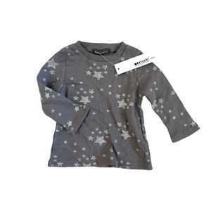 LAmade Grey Graphic Stars Thermal Knit Long Sleeve Tee | 3/6M
